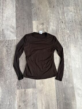 naked wardrobe Black Long Sleeve Crew Neck Top